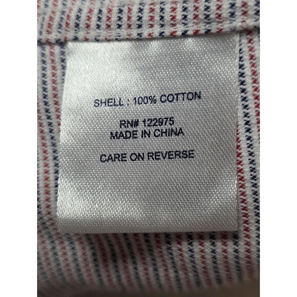 Southern Proper Men's Medium Striped Short Sleeve Button Up Shirt - Picture 5 of 7